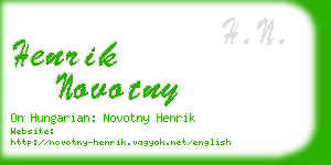 henrik novotny business card